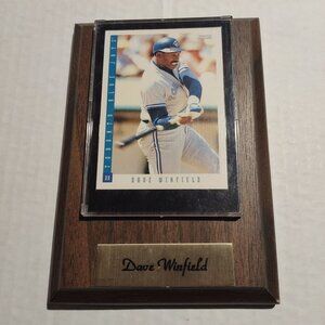 Dave Winfield Toronto Blue Jays Baseball Card On Wood Plaque Display